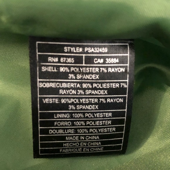 🐚XS Green Pea Coat with Hood ‼️Great condition‼️ - Picture 6 of 8